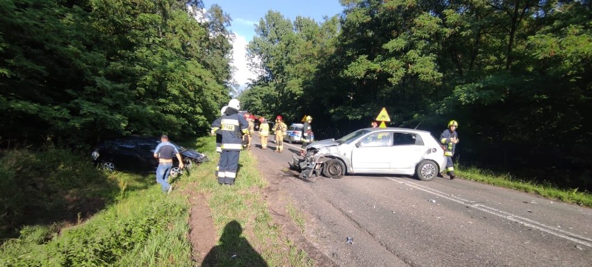 Wypadek w Boczkach Starych w gminie Szadek         