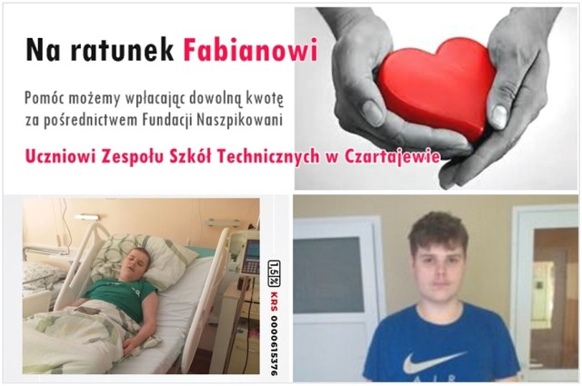 Fundacja Naszpikowani prowadzi zbiórkę na leczenie Fabiana z Czartajewa