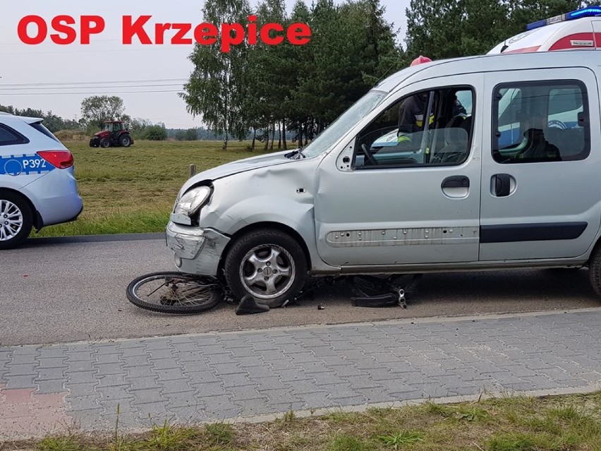 Pijani Ukrainiec potrącili dwóch rowerzystów pod Krzepicami ZDJĘCIA 