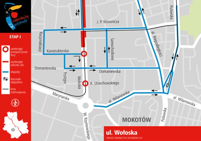 Remont torowiska na Wołoskiej