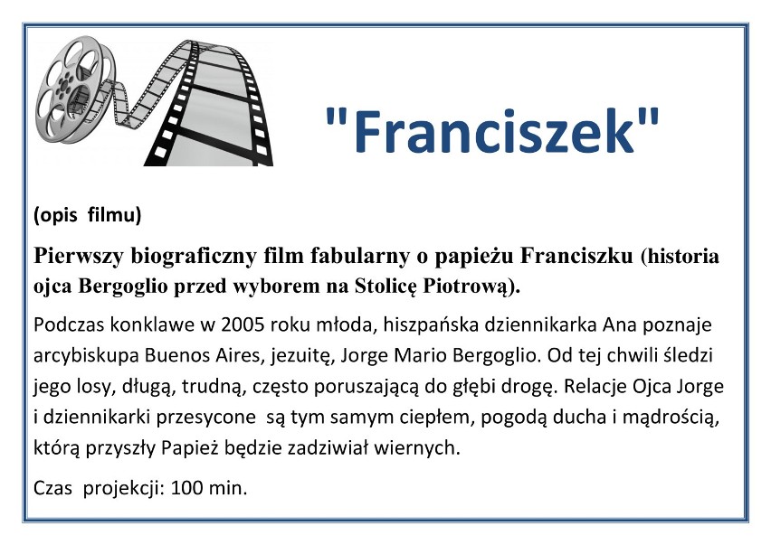 "FRANCISZEK" seans w kinie parafialnym  - 16 lutego 2020  [Zapowiedź]