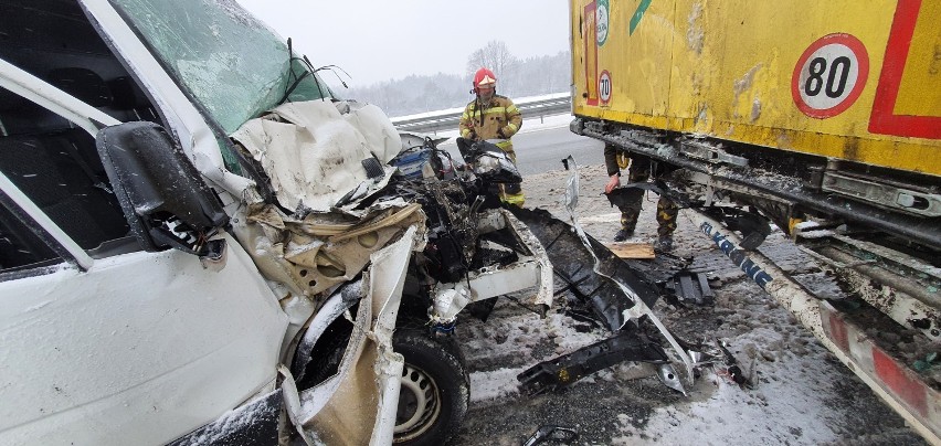 Wypadek na autostradzie A1 na wysokości Olsza niedaleko Gniewu