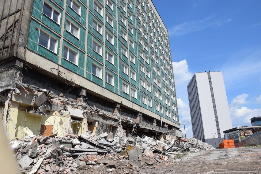 Rozbiórka hotelu Silesia w Katowicach