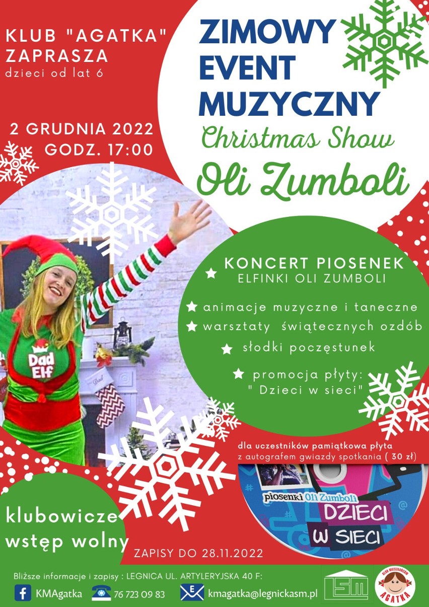 Legnica: Mikołajkowy koncert Oli Zumboli dla dzieci. Będzie muzyka, animacje i warsztaty świątecznych dekoracji