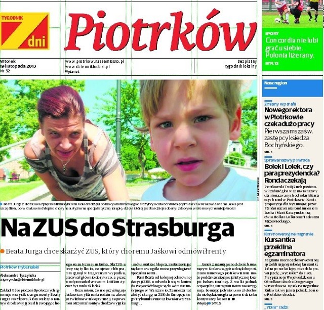 7 Dni Piotrków, pierwsza strona naszego tygodnika