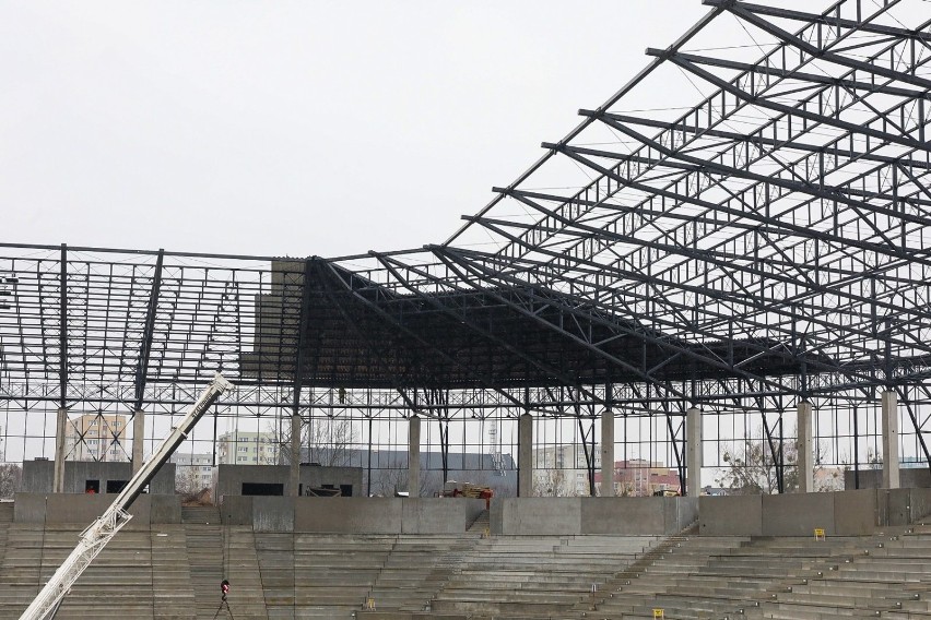 Budowa stadionu Pogoni Szczecin - 6 marca 2020 r.