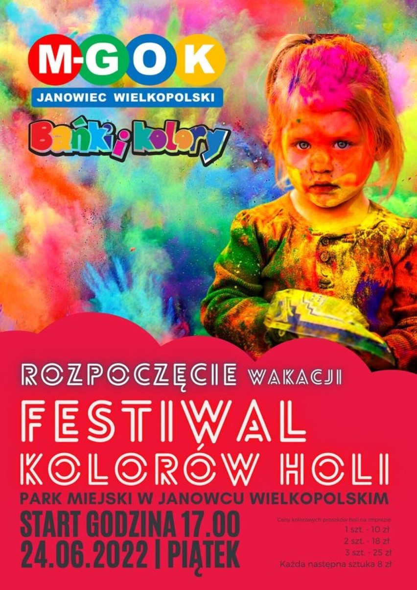 Festiwal Kolorów Holi na rozpoczęcie wakacji.