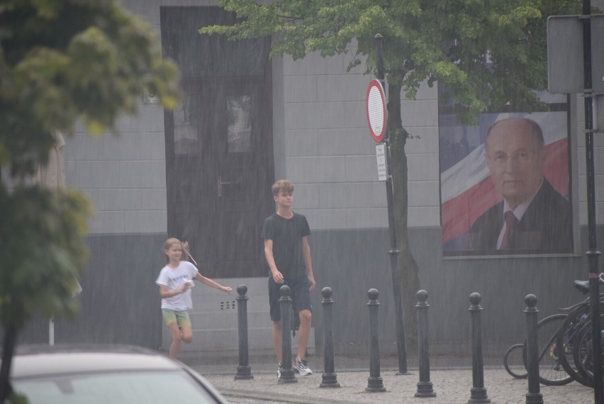 Burza na sieradzkim Rynku