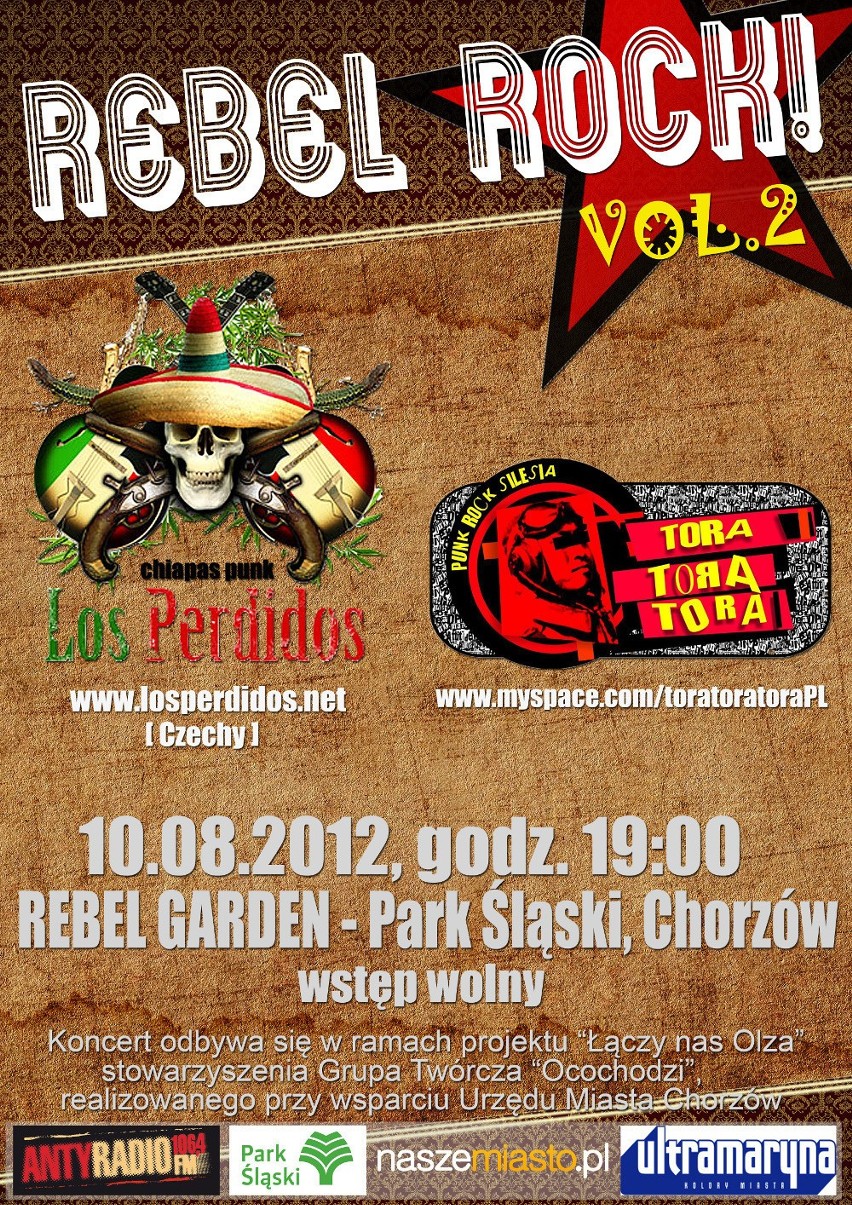 Rebel Rock vol. 2

Zagrają:
Los Perdidos (Czechy) 

Ta...
