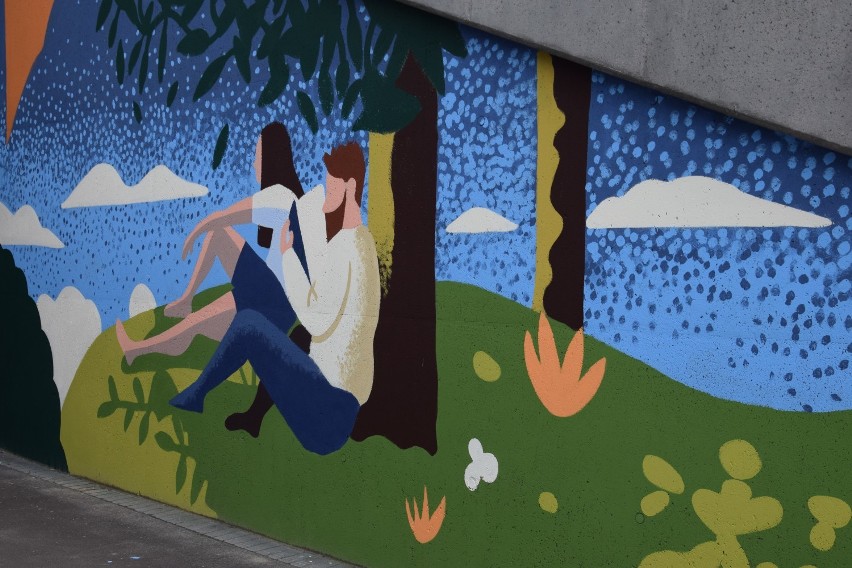 Elbląskie zabytki na muralu przy Lotniczej. Nowy mural już cieszy oczy mieszkańców