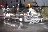 Wybuch i pożar przyczepy przy Malczewskiego