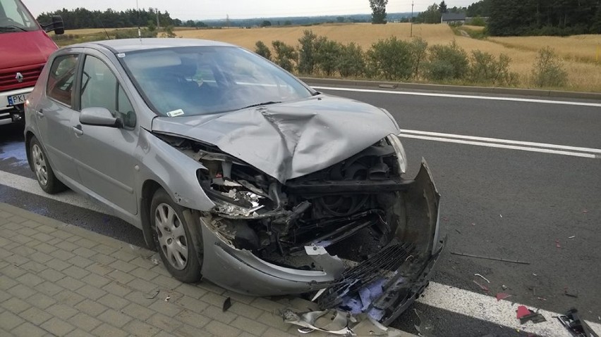 Wypadek w Leszczach