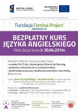 Fundacja "Femina Project" zaprasza - „Naucz się angielskiego, daj sobie szanse"