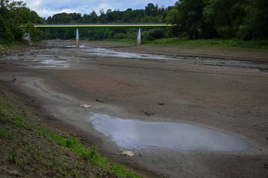 Z powodu niewielkich opadów deszczu rzeki na Podkarpaciu gwałtownie obniżają poziom [ZDJĘCIA]