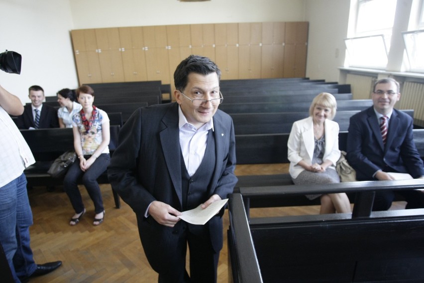 Zbigniew Kozak na sali sądowej podczas procesu przeciwko...