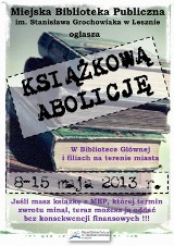 Miejska Biblioteka Publiczna w Lesznie ogłasza &quot;książkową abolicję&quot;