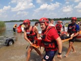 Akcja ratunkowa nad Jeziorem Orłowskim w Teodorowie. Służby w akcji [zdjęcia z ćwiczeń]