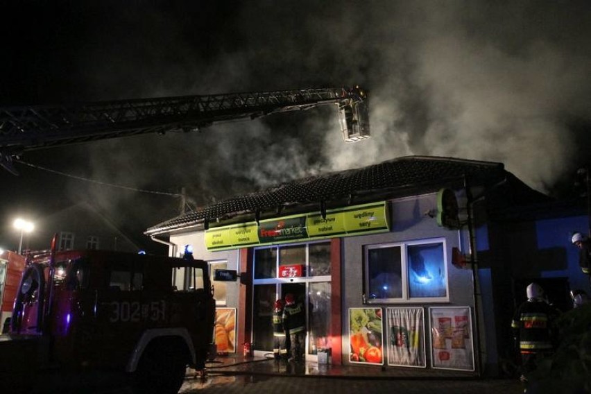 Pożar Freshmarketu w Kiełczowie