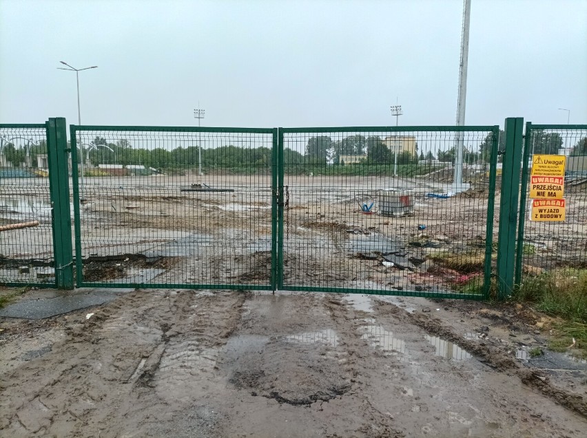 Stadion miejski po sierpniowych ulewach