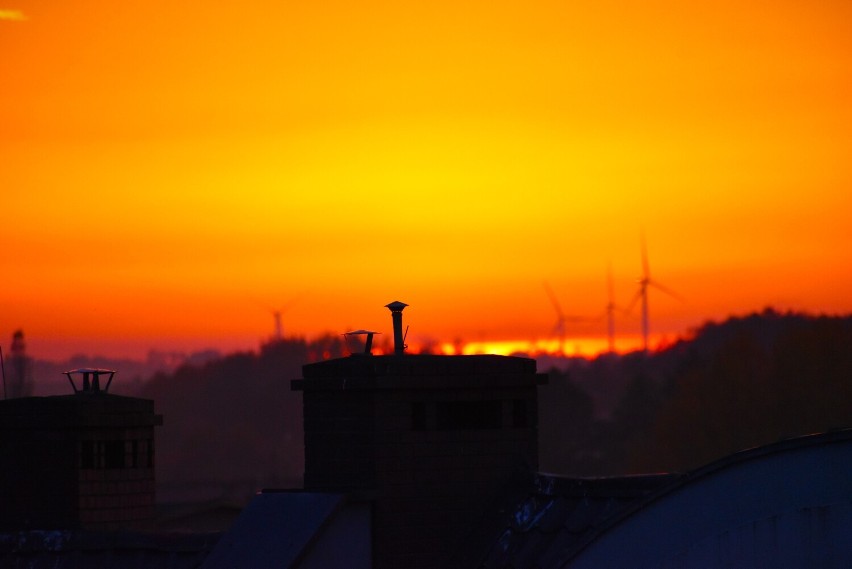 Zachód słońca nad Sławnem - 03.11.2023