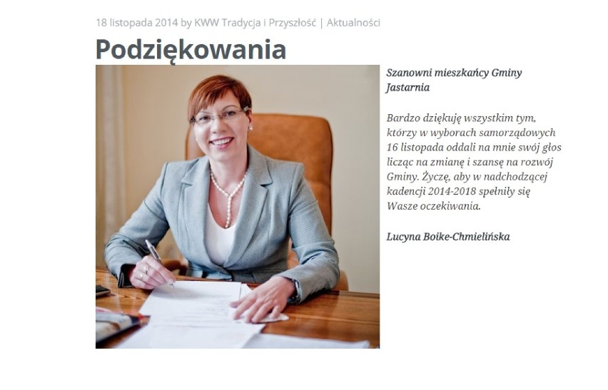 Lucyna Boike-Chmielińska była kandydatką na stanowisko...