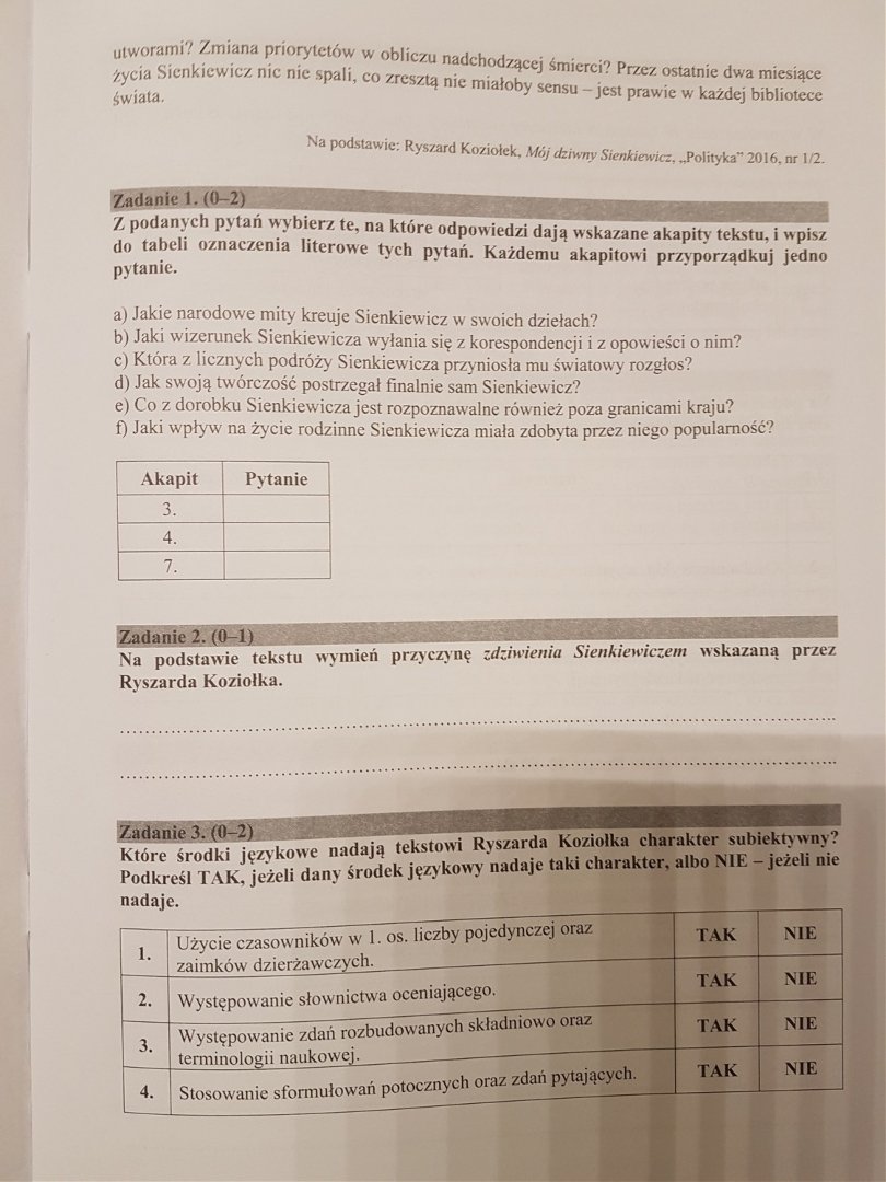 MATURA 2017. Język polski poziom podstawowy [MATURA 2017 Polski ARKUSZ