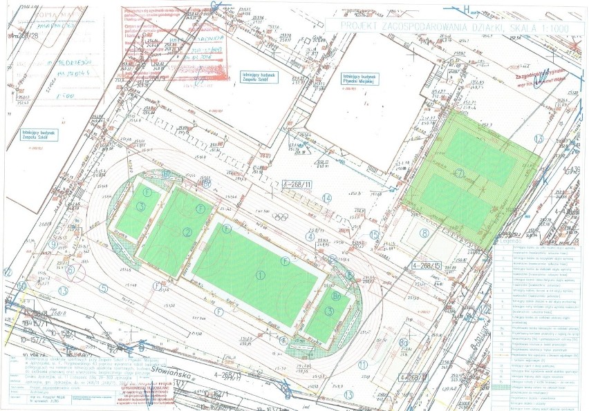 Projekt budowy boisk przy SP numer 4 w Jędrzejowie.