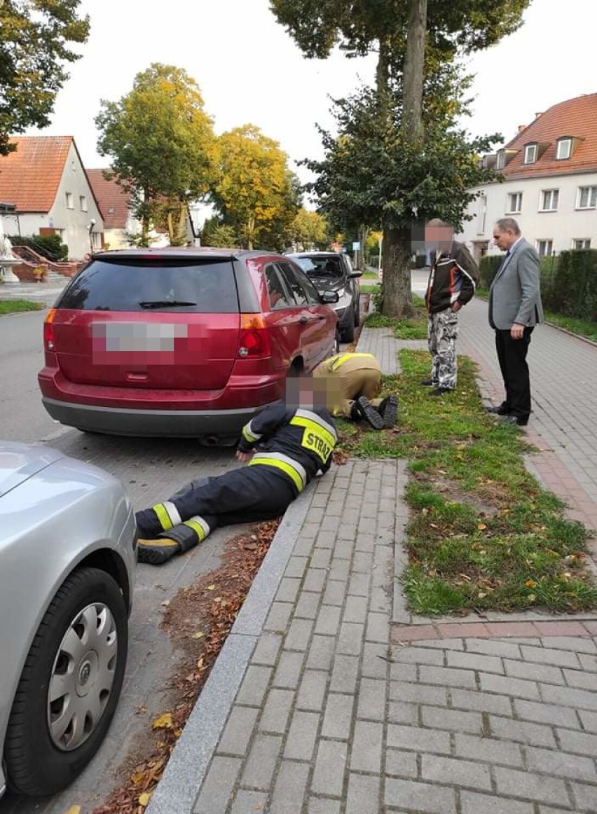 Kotek w komorze silnika auta. Uratowali go strażacy ze Szczecinka [zdjęcia]