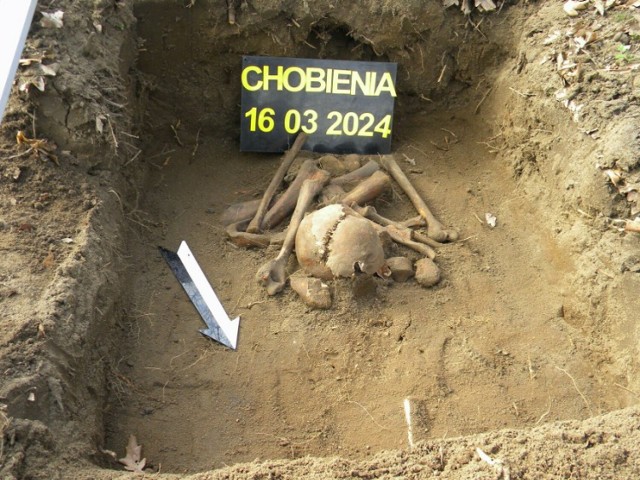Grób ze szczątkami małżeństwa z Gniewomirowice.
