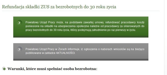 PUP Żory pozyskał środki na refundację pracodawcy składek ZUS