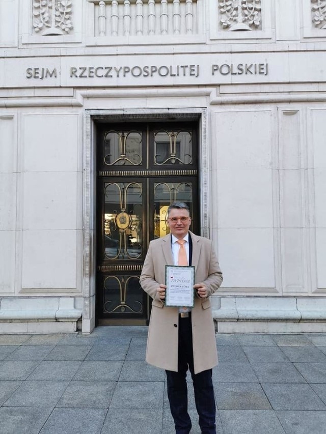 Prezydent Janusz Kobicki odebrał w Sejmie nagrodę dla Zielonej Góry