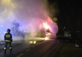 Pożar autobusu MPK w Łodzi. Ogień zauważyli druhowie z Wiskitna 