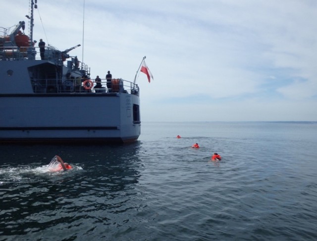 Marynarze ORP Bałtyk na szkoleniu
