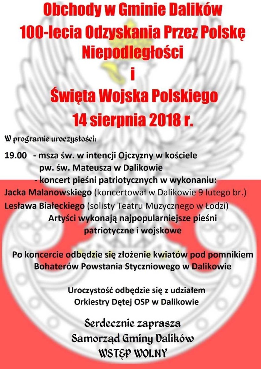 Obchody Święta Wojska Polskiego w Dalikowie  
