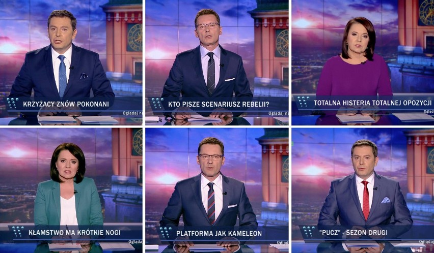 Internet śmieje się z pasków w "Wiadomościach" TVP