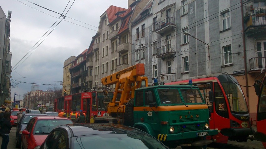 awaria tramwajów katowice
