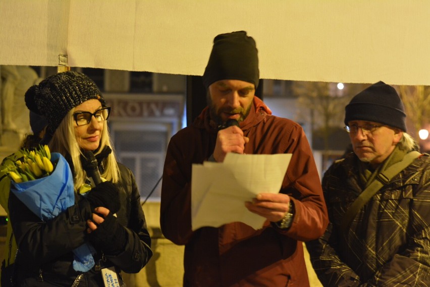 Gliwice solidarne z Ukrainą. Dzisiaj mieszkańcy protestowali przeciwko wojnie 