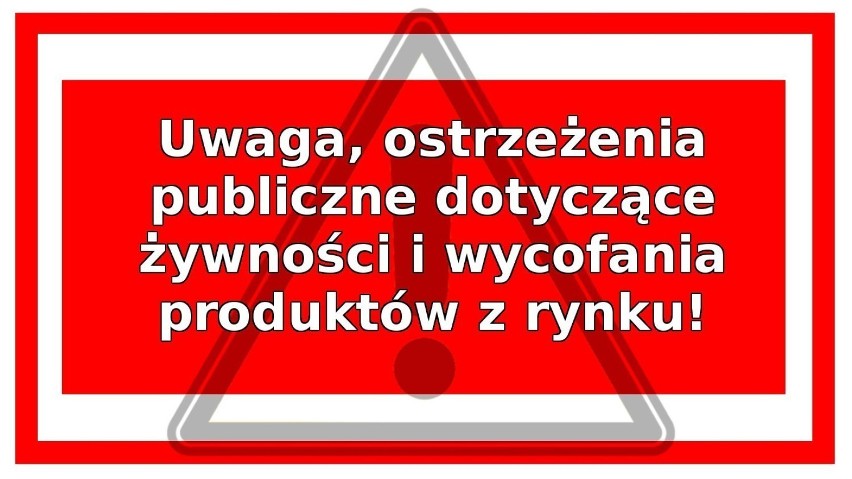 Zobacz przed czym ostrzega Główny Inspektor Sanitarny!...