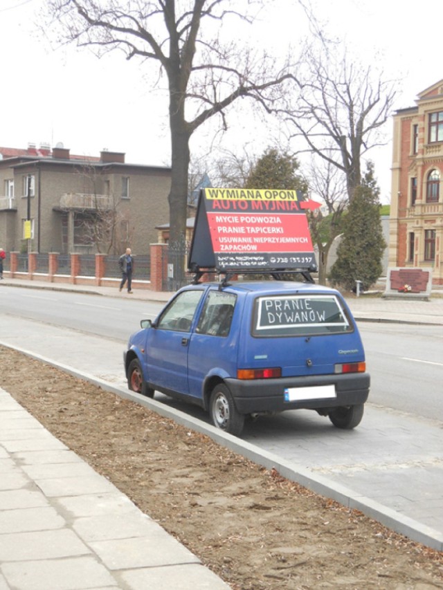 Parkingi Żory: Auto z reklamą może tu parkować...