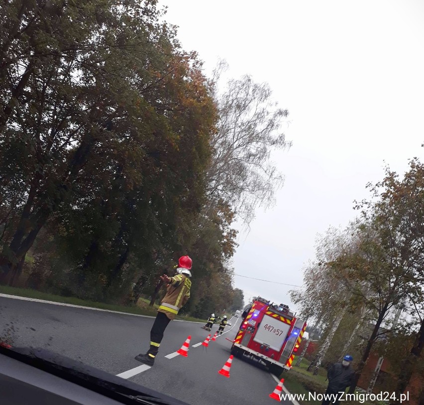 Na miejscu zdarzenia pracowali też strażacy z JRG PSP Jasło...