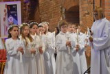Komunia święta 2024 w głogowskiej kolegiacie. Sakrament przyjęło blisko 30 dzieci. Zdjęcia