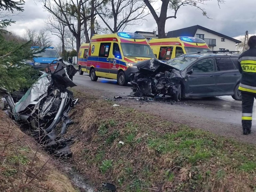 Wypadek na ulicy Cieszyńskiej w Bażanowicach
