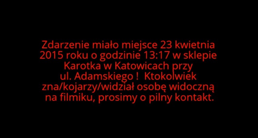Katowice: Napad na sklep Karotka w Śródmieściu [WIDEO z monitoringu]