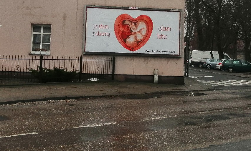 Antyaborcyjny billboard w lutym pojawił się również w...