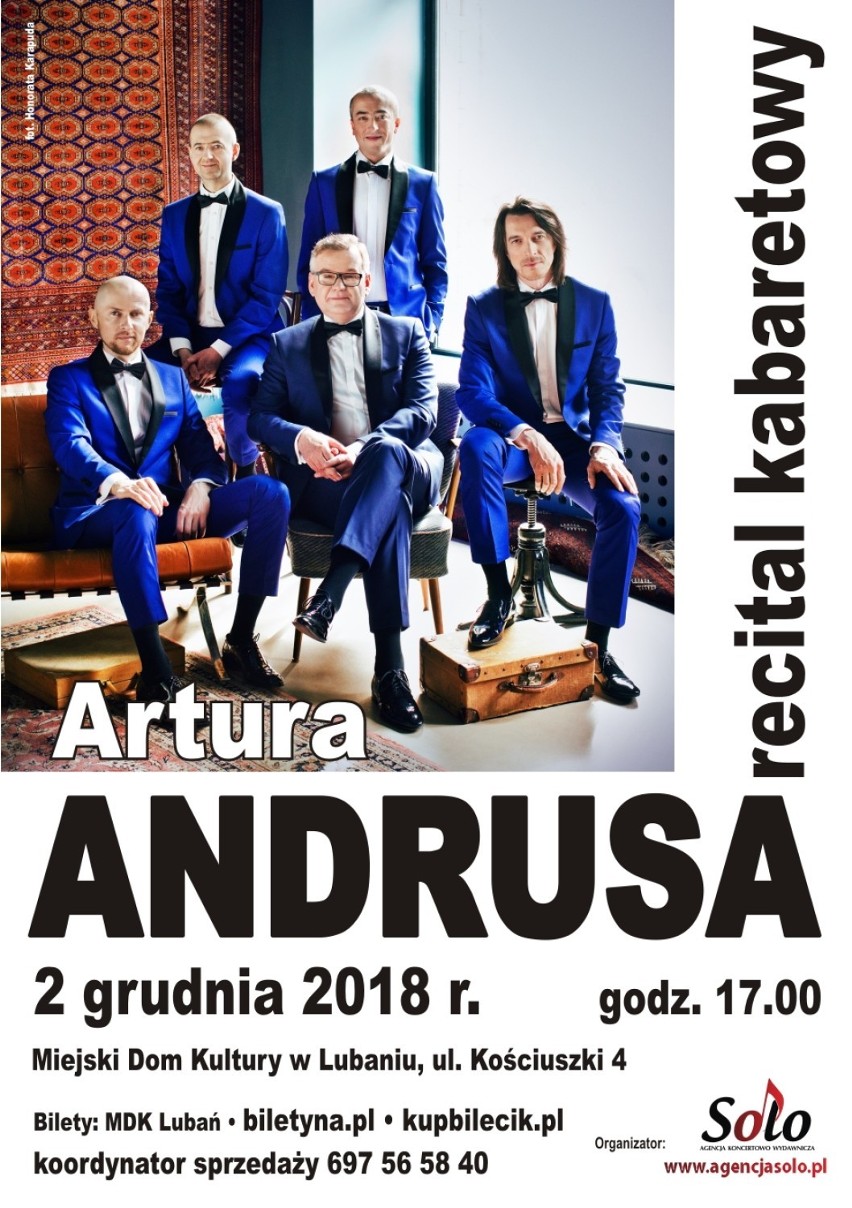 Recital kabaretowy – Artura Andrusa w Lubaniu!