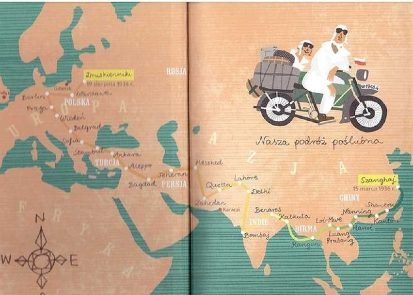Mapa  z z książki "Machina przez Chiny"