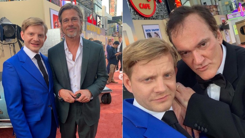 Rafał Zawierucha na premierze obok Brada Pitta i Quentina Tarantino! [ZDJĘCIA]