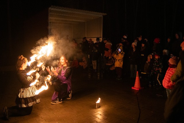 Fire show w Dąbrówce Leśnej.