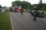 Bytom: Wypadek ul. Miechowicka. Auto dachowało. Wyglądało groźnie