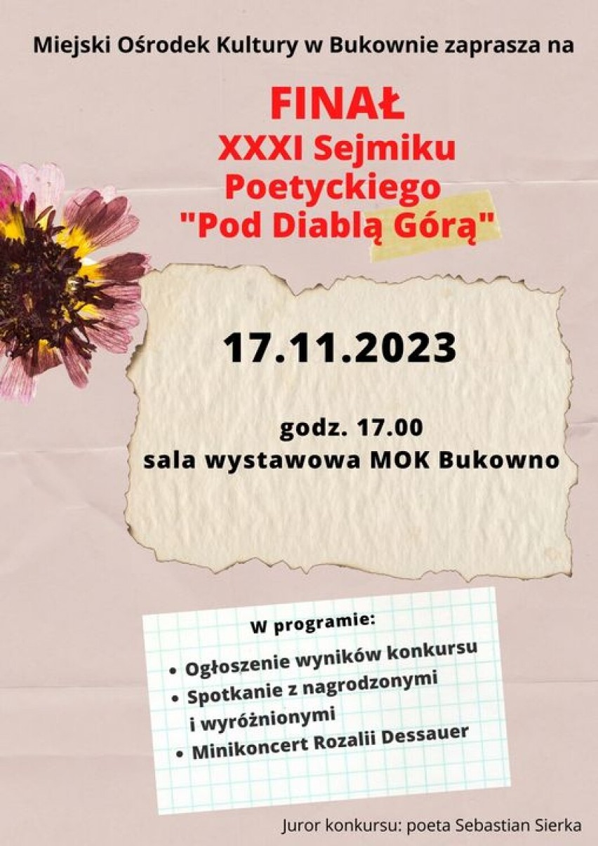 Finał XXXI Sejmiku Poetyckiego „Pod Diablą Górą”...